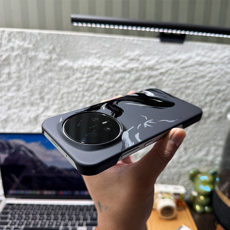 Dành Cho Honor Magic 8 Pro 7 Pro 6 5 Honor GT Pro Win RT 200 100 90 X60 Pro “Mực Cá Voi ” Da Mỏng Cảm Giác Mờ Nửa Vỏ Điện Thoại PC Chống Sốc / 90 GT X60i Alpha Plan Ultra