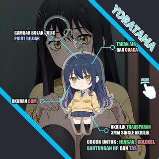 Gantungan Kunci Miko Yotsuya Mieruko Chan, Keychain Anime Lucu
