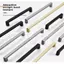 TRTR 10-33CM Tay Cầm Tủ Inox Vuông Tủ Ngăn Kéo Tủ Kéo Phòng Tắm Núm Cửa Nội Thất Tay Cầm Nhà Bếp VN