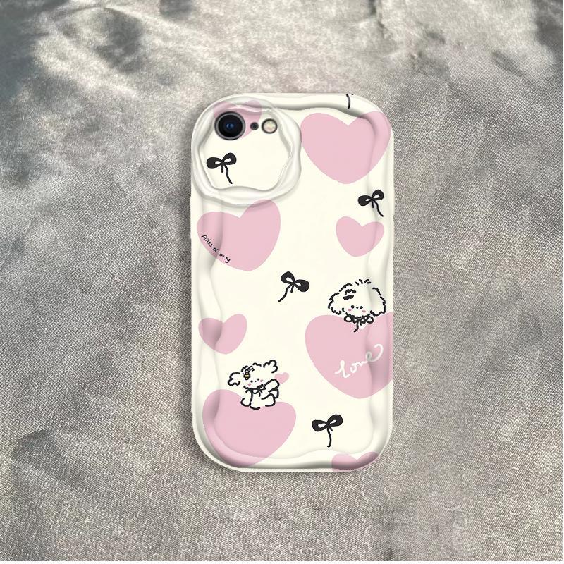 Thích Hợp Cho iPhone 6 6S 6 Plus 6S Plus 7 8 Plus SE 2020 3D Mềm TPU Nơ Tình Yêu Vỏ Điện Thoại Chống Sốc