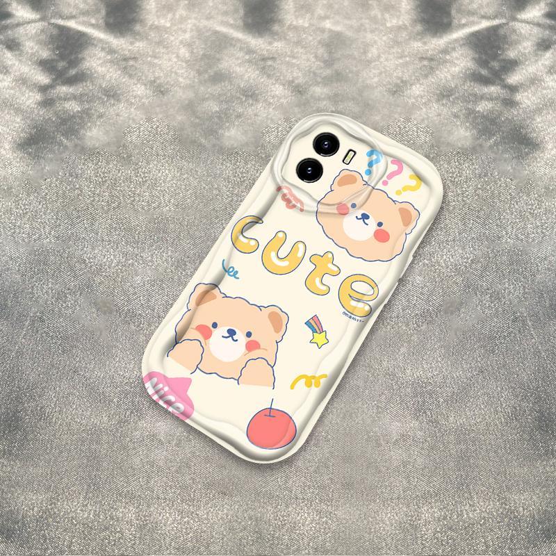 Thích hợp cho VIVO Y15S Y15A Y01 3D Bé Gái Mềm TPU Gấu Rilakkuma Vỏ Điện Thoại Chống Sốc