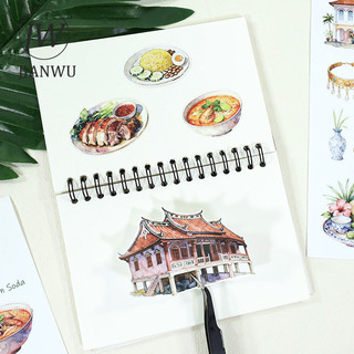 JIANWU 20 Tờ / cuốn Vintage City Garden Hoa Phong Cảnh Chất Liệu Cắt Kéo Sổ Lưu Niệm Miếng Dán Sách Sáng Tạo Tạp Chí Văn Phòng Phẩm