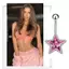 AqToCna Pha Lê Mặt Dây Chuyền Bụng Nút Nhẫn Nữ Ngôi Sao Zircon Rốn Nhẫn Trang Sức Pentagram Bụng Nhẫn Cơ Thể Gợi Cảm Xuyên Trang Sức AqToCna