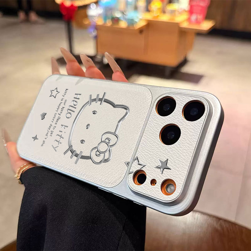Ốp lưng iPhone Hello Kitty Bao da mềm cao cấp đựng máy ảnh - iP 7/8/X/XS/XR/11/12/13/14/15/16/17/Plus/Air/Pro/Max