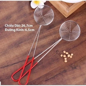 Combo 1/2 Vợt Múc Topping Trân Châu, Vợt Múc Lẩu Inox Cán Đỏ Siêu Bền, Siêu Tiện Lợi