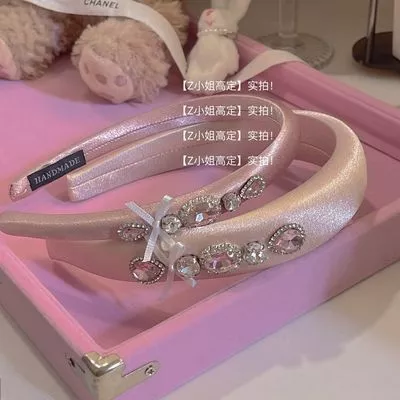 Băng đô cài tóc bờm tóc cài tóc đính đá trái tim xinh xắn băng đô cài tóc tiểu thư phong cách Hàn Quốc dễ thương