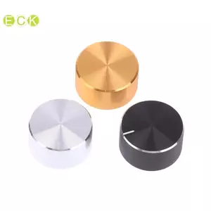 25x13MM Hợp kim nhôm Bộ mã hóa quay Công tắc Lỗ trục 6MM Núm điện áp Bộ khuếch đại âm thanh Bộ tổng hợp Núm điều khiển âm lượng Đẹp
