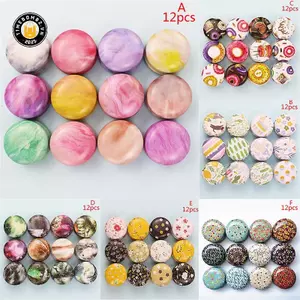{TB & Bag} 12 Hộp thiếc hoa thanh lịch Mini DIY Bình nến Balm Hộp đựng rỗng tròn.