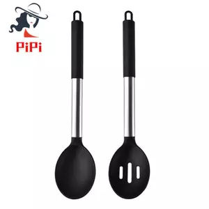Bộ thìa nấu ăn bằng silicon lớn chịu nhiệt, dụng cụ nhà bếp không dính