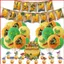 ST2 chủ đề khủng long trẻ em trang trí tiệc sinh nhật biểu ngữ bánh topper bóng bay bộ cung cấp Đảng Dressing TS2