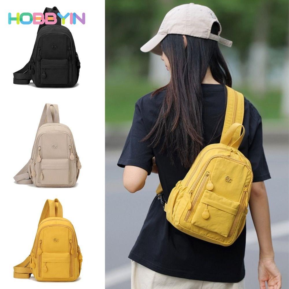 Ba lô nhỏ HOBBYIN, Túi đeo vai phù hợp với trọng lượng nhẹ, Dây đeo dài nhiều túi Túi xách cảm giác cao cấp dành cho nữ