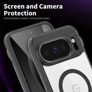 Ốp từ tính trong suốt màu mới cho Google Pixel 10 9 Pro XL Vỏ chống sốc trong suốt Vỏ sạc không dây