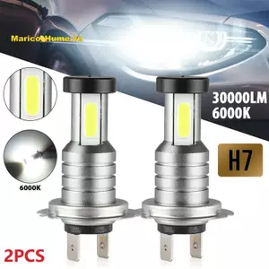 Bộ Bóng Đèn Pha LED 2X H7 Chùm Thấp Cao 100W 30000LM Siêu Sáng 6000K Trắng