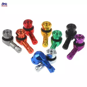 XOITOP 2 Chiếc CNC Xe Máy 90 Độ Góc Bánh Xe Thân Van Ống Nhôm VN