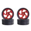 4 63 * 27mm Cho MJX Hyper go 1 / 14 14301 14302 14303 RC Xe Kim Loại Bánh Xe Trung Tâm Lốp Nâng Cấp Lốp 12mm Adapter
