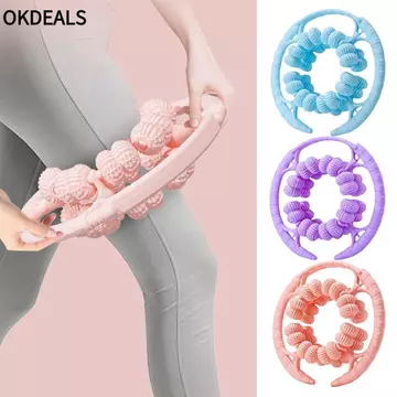 Thiết bị mát xa chân OKDEALS, Kẹp vòng 360°Massage toàn diện Con lăn massage 32 bánh, Tăng cường tuần hoàn Con lăn cơ tiện dụng Giảm mệt mỏi Máy mát xa cơ thể