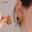 AqToCna 1 Cặp Màu Tối Giản Trong Suốt Giọt Nước Nhựa Bông Tai Thiết Kế Thời Trang Cảm Giác Nữ Bông Tai Trang Sức Phụ Kiện Quà Tặng AqToCna