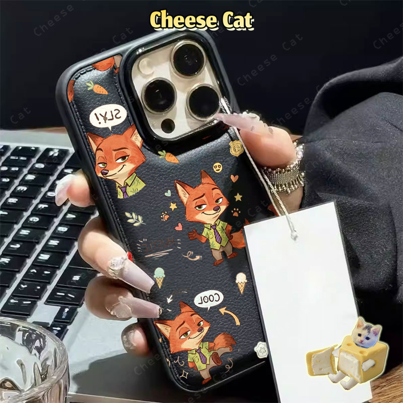 Ốp Lưng Da iPhone Nhân Viên Cảnh Sát Thỏ Dễ Thương Cho iPhone Xs XR 11 12 13 14 15 16 17 Pro Max Ốp Điện Thoại Di Động
