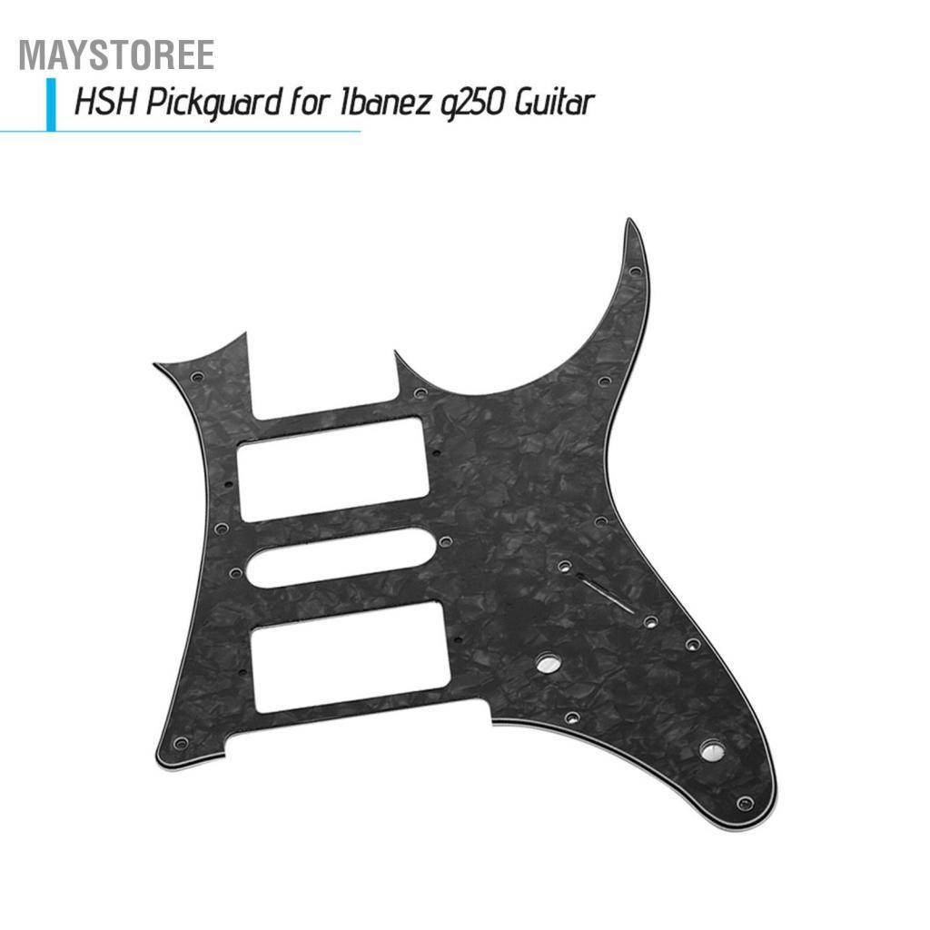 Maystoree Maystoree Pick Guard Chất liệu Celluloid PVC Đàn Guitar Điện Pickguard cho Humbucker Đĩa đơn (Đen)