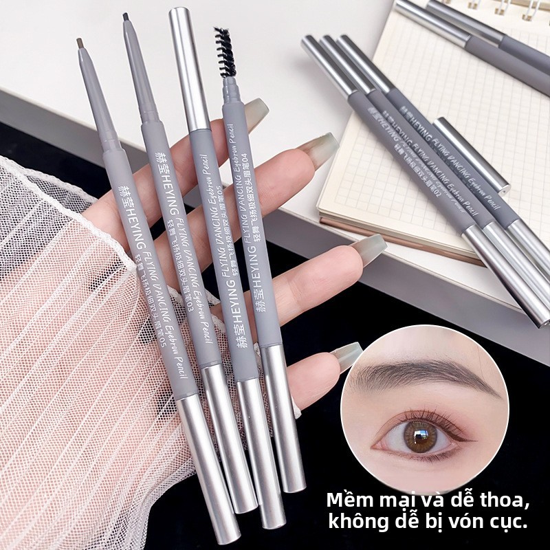 Bút chì kẻ mày hai đầu siêu mịn chống thấm nước chống mồ hôi không nhòe Dễ dàng tô màu Thân thiện với người mới bắt đầu