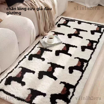Thảm trải sàn Thảm giả cashmere, thảm trải sàn cạnh giường ngủ, thảm sàn dày dặn, thảm phòng khách mới, thảm gương dễ th