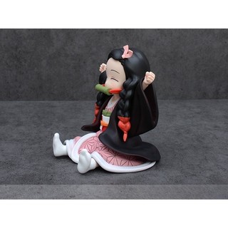 10cm Demon Slayer Kimetsu no Yaiba Kamado Nezuko Chibi Shrunken Dạng Ôm Tư Thế PVC Hình