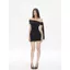 Đầm Nữ Mùa Hè Hơi Béo Hoàng Gia Phong Cách Em Gái Màu Đen Gợi Cảm Đeo Vai Nẹp Pure Desire Sang Trọng Slim-Fit Che Mỡ Mông