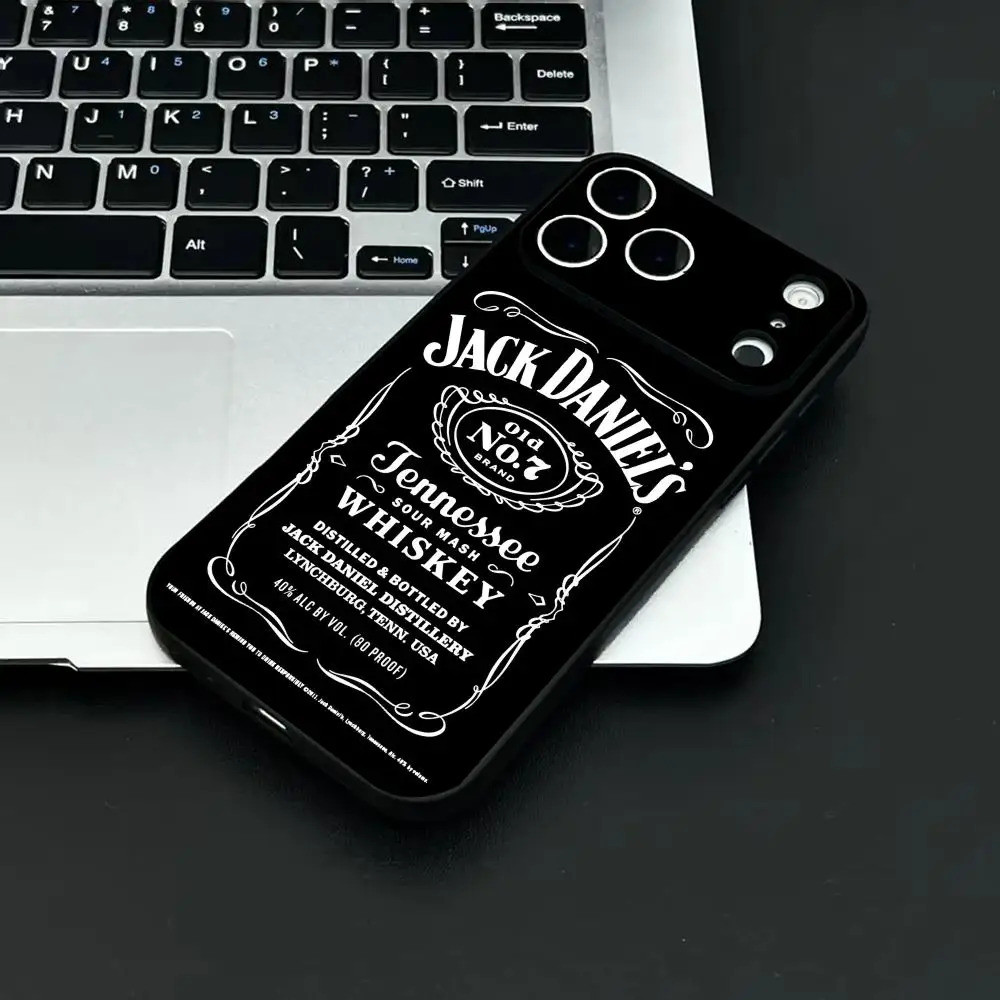 TP-1 Thời Trang J-Jack D-Daniels Ốp Lưng Điện Thoại IPhone 17 16 15 14 13 12 11 Pro Max Plus Mini Đen Mờ Vỏ Mềm Funda