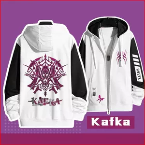 YB1 Honkai Star Rail Kafka Áo Hoodie vẽ tay được cá nhân hóa Full Zip Áo khoác BY1