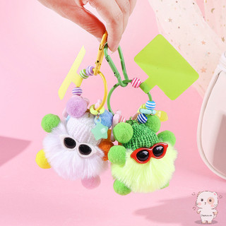 【Chamvn】Mặt dây chuyền túi xách hình quái vật cục than nhỏ dễ thương dây treo điện thoại hình búp bê nhồi bông