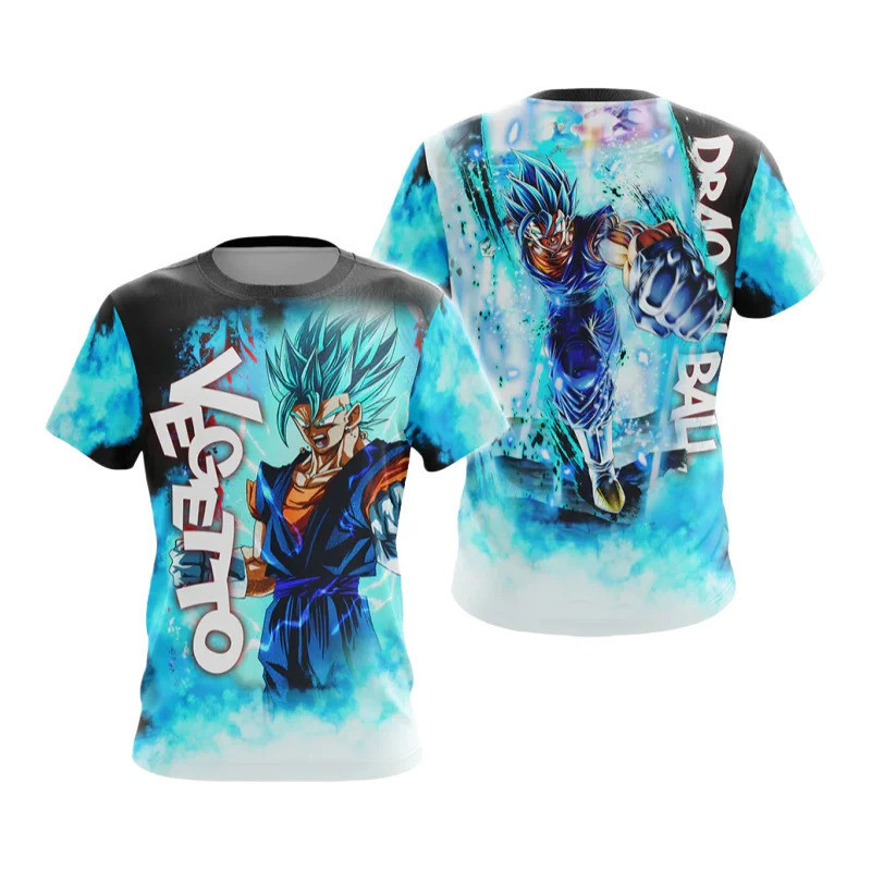 Dragon Ball Z Gogeta Vegito 3D In Hình Anime Ngoại Vi, Mùa Hè Nhanh Khô Thoải Mái Người Lớn Top
