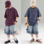 Áo thun Cotton thông thường cho trẻ em Hàn Quốc mùa hè sọc dáng rộng tay ngắn 80-170 Size 3ZSY