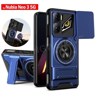Ốp Điện Thoại Cho ZTE nubia Neo 3 Neo 2 Focus Pro nubia Music 5G 4G Vỏ Nhẫn Từ Tính Vỏ Điện Thoại Chống Sốc Đẩy Kéo Camera Bảo Vệ Mặt Sau