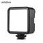 Guansfs Đèn video LED mini W49S 5600K Có thể điều chỉnh độ sáng 5W Pin sạc tích hợp 3 đế gắn giày lạnh