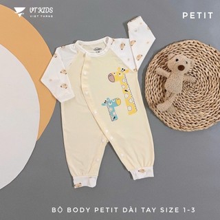 Bộ body petit hươu cao cổ cho bé sơ sinh từ 3-9kg