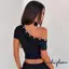 Áo thun nữ tay ngắn cổ xiên slim fit, thoải mái cho mùa hè