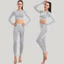 Bộ đồ yoga nữ gồm áo sơ mi tay dài và quần legging, phù hợp tập gym và chạy bộ (7 màu)