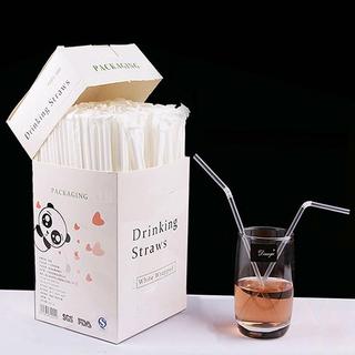 [Mới] 100 / 300 Cái Ống hút PP được bọc riêng trong suốt Ống hút uống trà Ống hút.