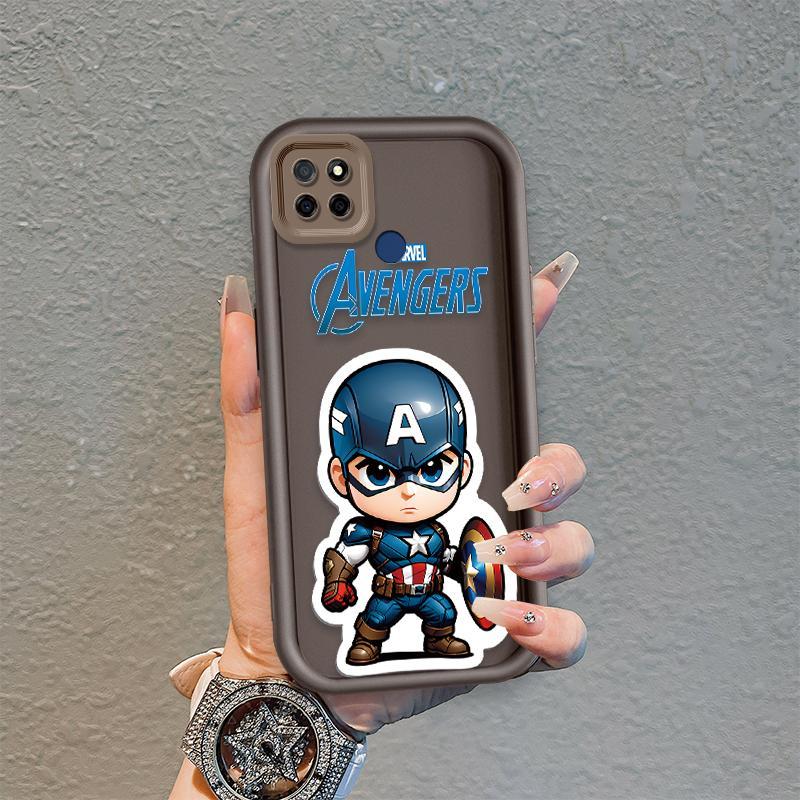 Áp dụng cho Realme C12 C25 C25S C21Y C25Y C15 Narzo 30A Narzo 20 Vỏ điện thoại mềm silicon hoạt hình TPU Captain America Iron Man Angel Angel Eye Ốp lưng chống sốc