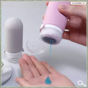 Chai du lịch bằng silicon di động Hộp đựng kem dưỡng da đóng gói rỗng (90ml A)
