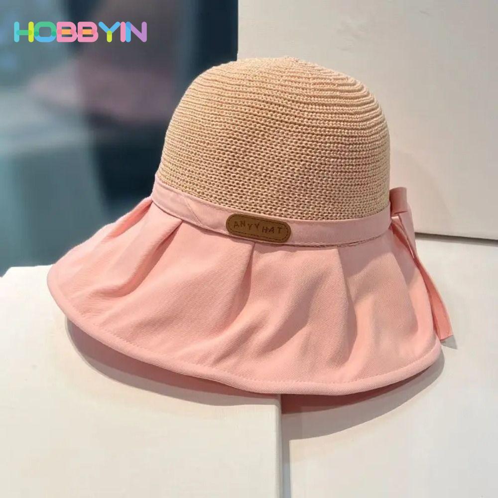 Mũ chống nắng vành rộng Hobbyin, phù hợp du lịch và đi biển, bảo vệ khỏi tia UV trong mùa hè