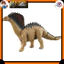TAKARA TOMY "Ania Jurassic World Amargasaurus" Animal Dinosaur Realistic Moving Figure Toy Suitable for Ages 3 and Up, Certified with ST Mark for Toy Safety Standards. ANIA