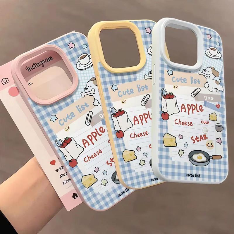 Giấy chú thích xương chó con iPhone1617 vỏ điện thoại 15promax silicone 13 trọn gói
