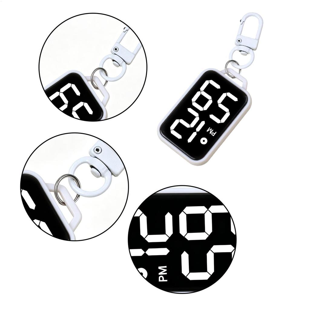 Màn hình kỹ thuật số LED Móc khóa bỏ túi Đồng hồ ba lô Phụ kiện Đồng hồ kỹ thuật số di động dành cho học sinh Người lớn Cuộc họp mueadsyvn