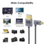 Cáp đồng trục Micro HDMI sang HDMI 2.1 có phích cắm HDMI 90 độ, 8K @ 60Hz 4K @ 120Hz, 0,3m / 0,6m / 1,2m, Dành cho máy ảnh kỹ thuật số, máy quay phim, HDTV, OD 2.5mm siêu mịn, 48Gbps