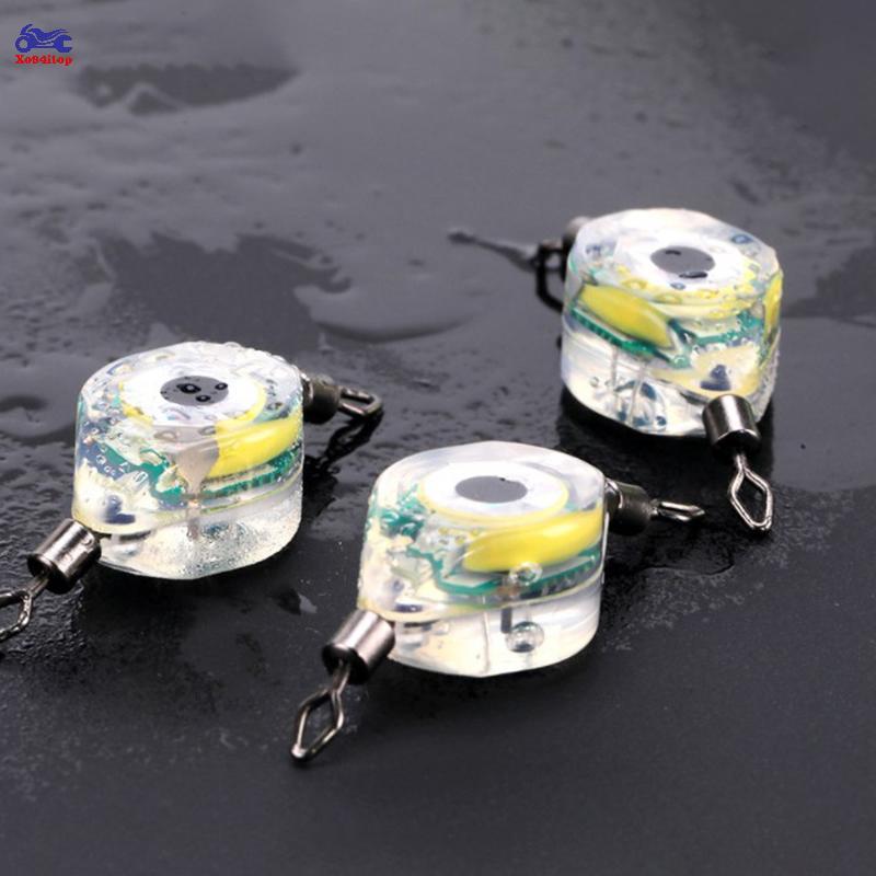 XOITOP Đèn LED cá mini - Mồi câu cá dưới nước hình mắt cá mực dạ quang