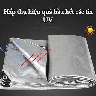 Bạt PE chống thấm nước hạng nặng Chống tia cực tím Vỏ ngoài trời Grommet Gia cố