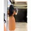 Đầm màu cam cao cấp thiết kế eo hẹp mảnh mai, phù hợp mọi dịp