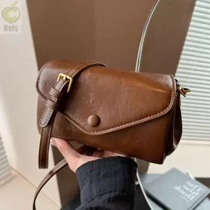 Túi đeo vai ROLY, Túi đeo chéo màu trơn bằng da PU, Ví điện thoại di động đa chức năng cổ điển dành cho nữ
