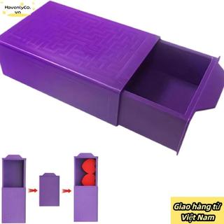 Hộp biến mất ma thuật HAVENLYCO, Magic Purple Magic Show Magic Box, Hiệu suất thủ thuật bí ẩn thú vị Đạo cụ biểu diễn ma thuật ngộ nghĩnh để làm quà tặng